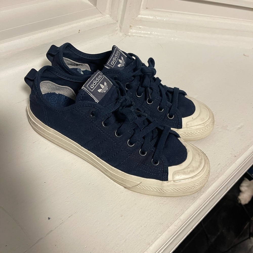 Adidas Mens Blue Nizza shoes, 8.5